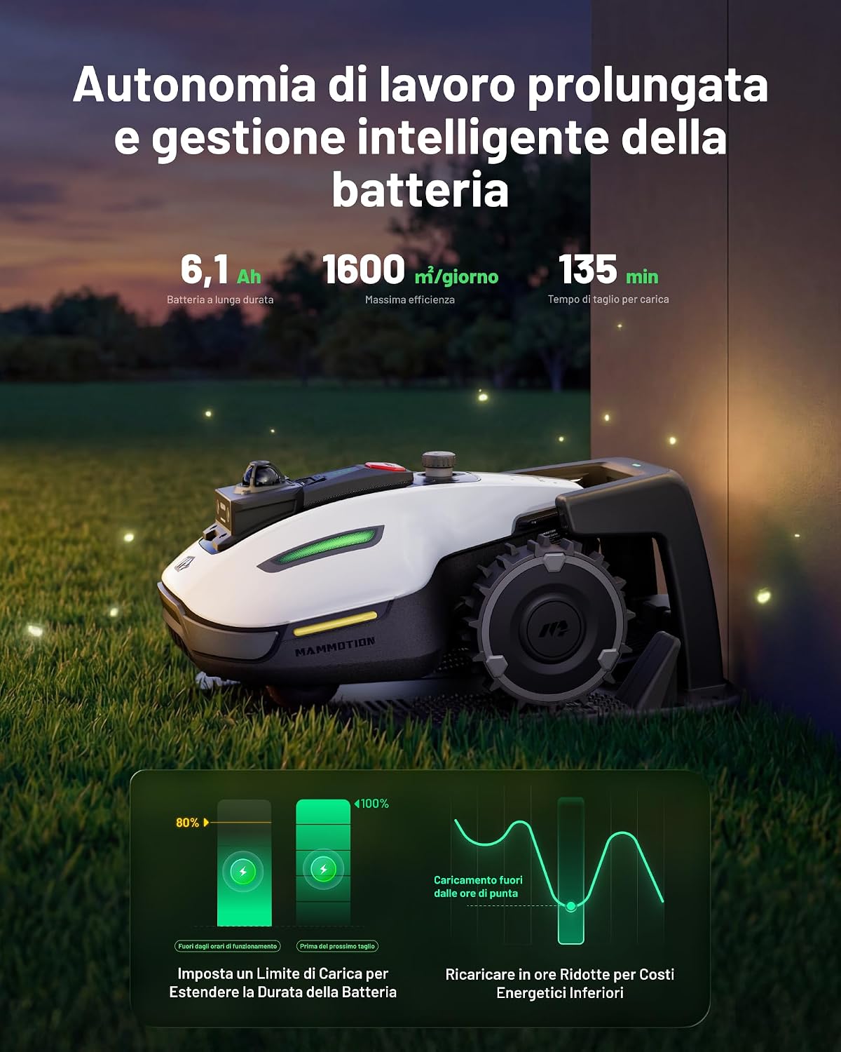 Thumbnail 5 de MAMMOTION YUKA mini 2 1000 — robot rasaerba con LiDAR 360° e Visione AI, senza cavo perimetrale