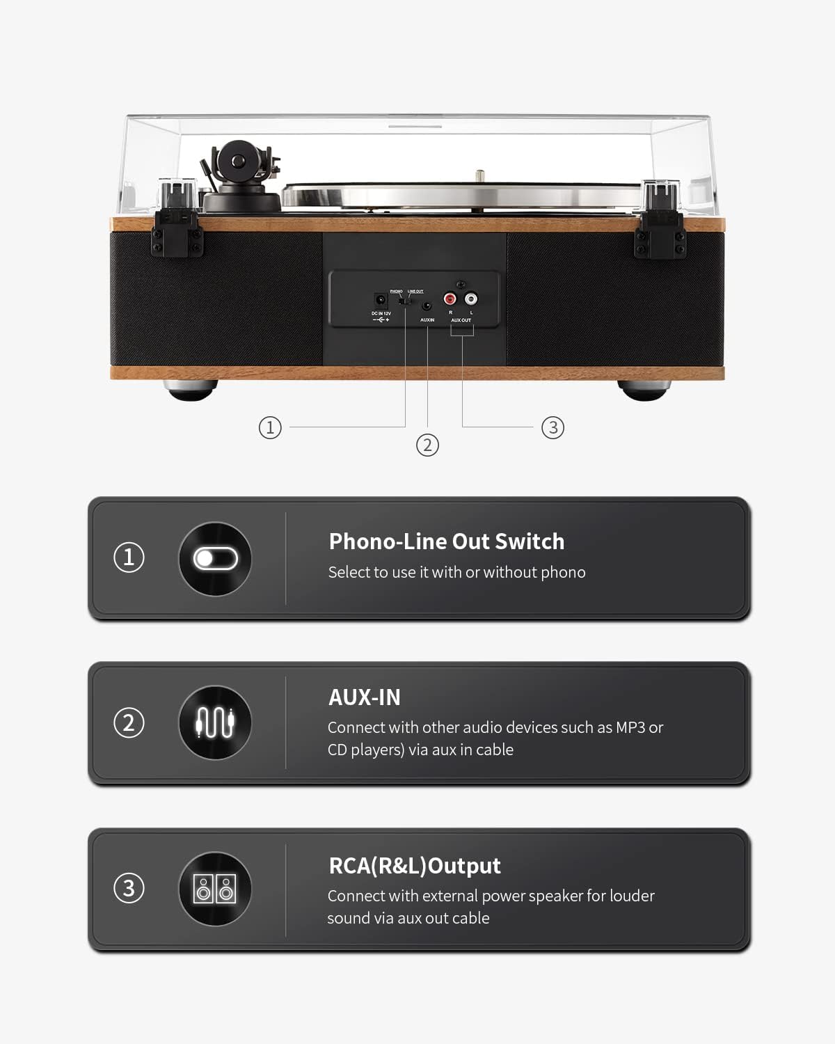 Thumbnail 5 de Angels Horn Vinyl Record Player