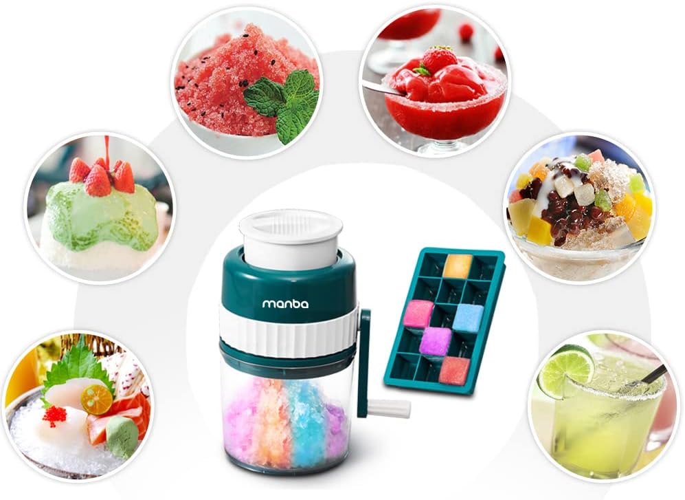 Thumbnail 2 de MANBA Ice Shaver and Snow Cone Machine (Premium Portable Ice Crusher) with Ice Cube Trays