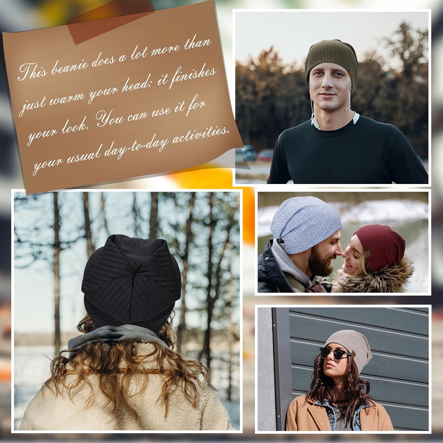 Thumbnail 5 de HAMUNI Slouchy Beanie Hip-Hop Hat