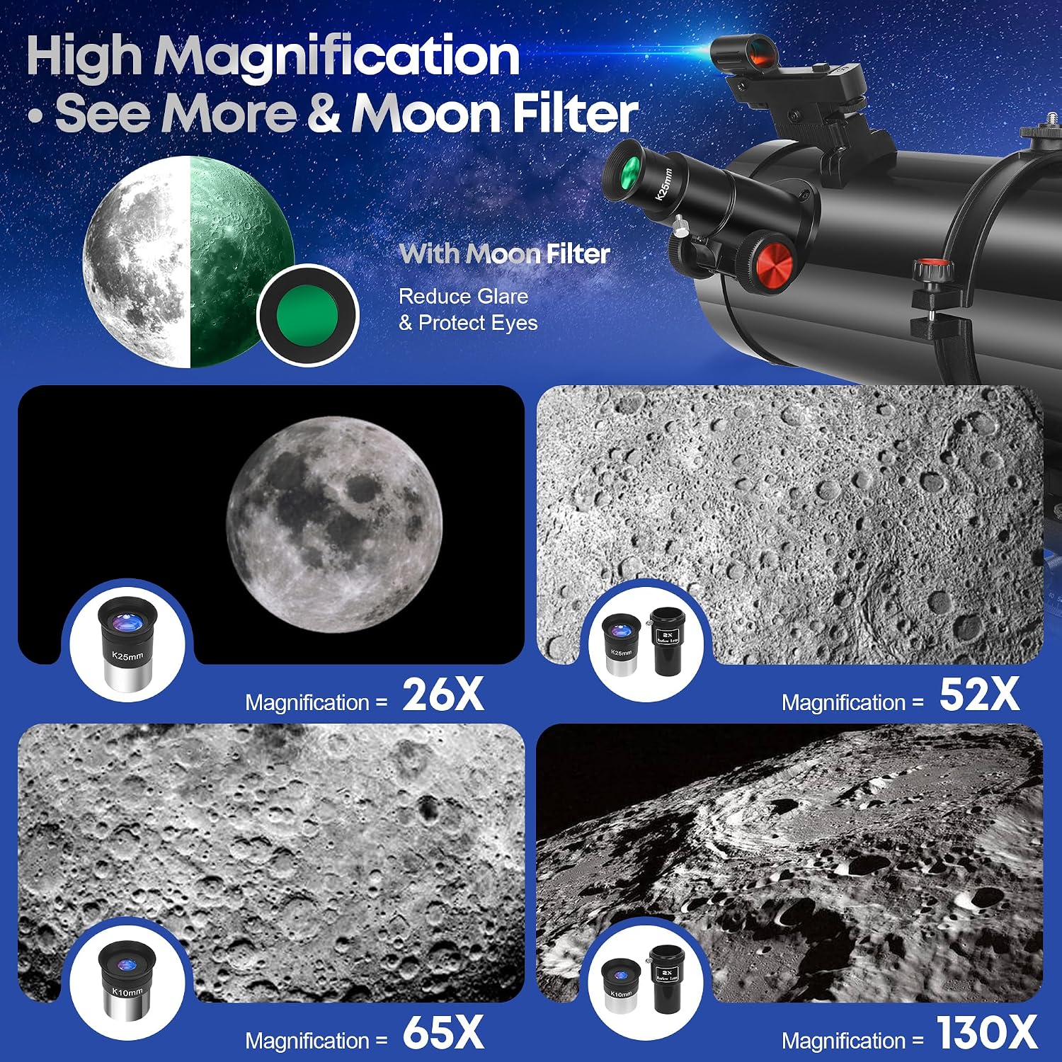 Thumbnail 2 de MEEZAA 150EQ Newtonian Reflector Telescope