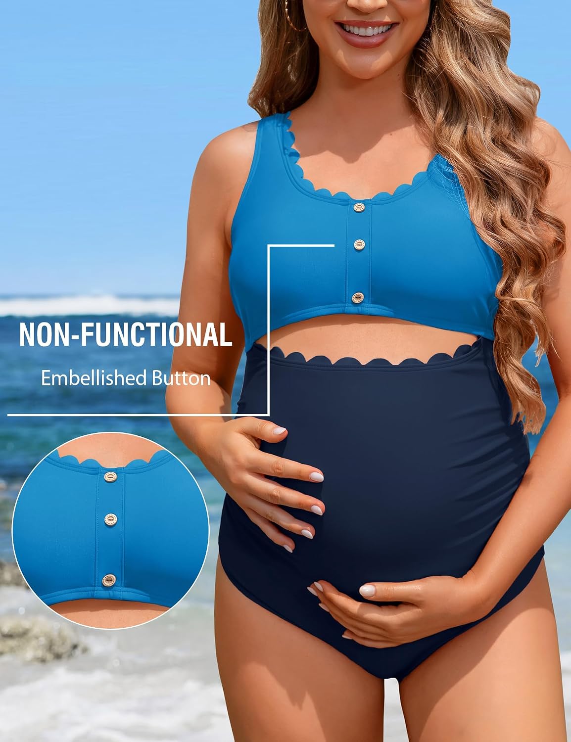 Detalle 2 de Charmo Maternity One Piece Swimsuit UPF 50+