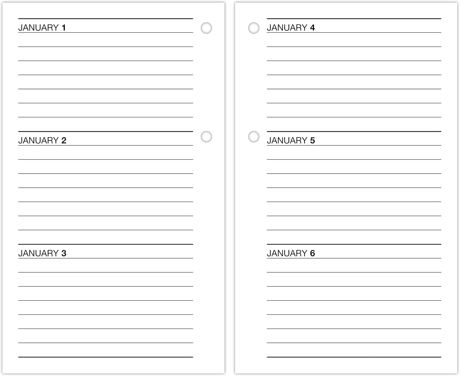 Detalle 2 de AT-A-GLANCE Desk Calendar Refill, 3.5" x 6