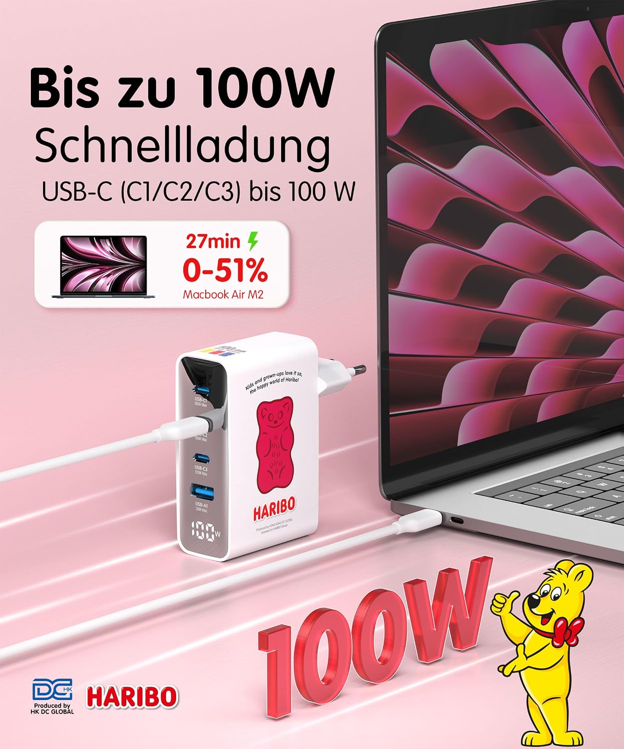 Detalle 2 de DCHK HARIBO 100W 4-Port USB-C Ladegerät