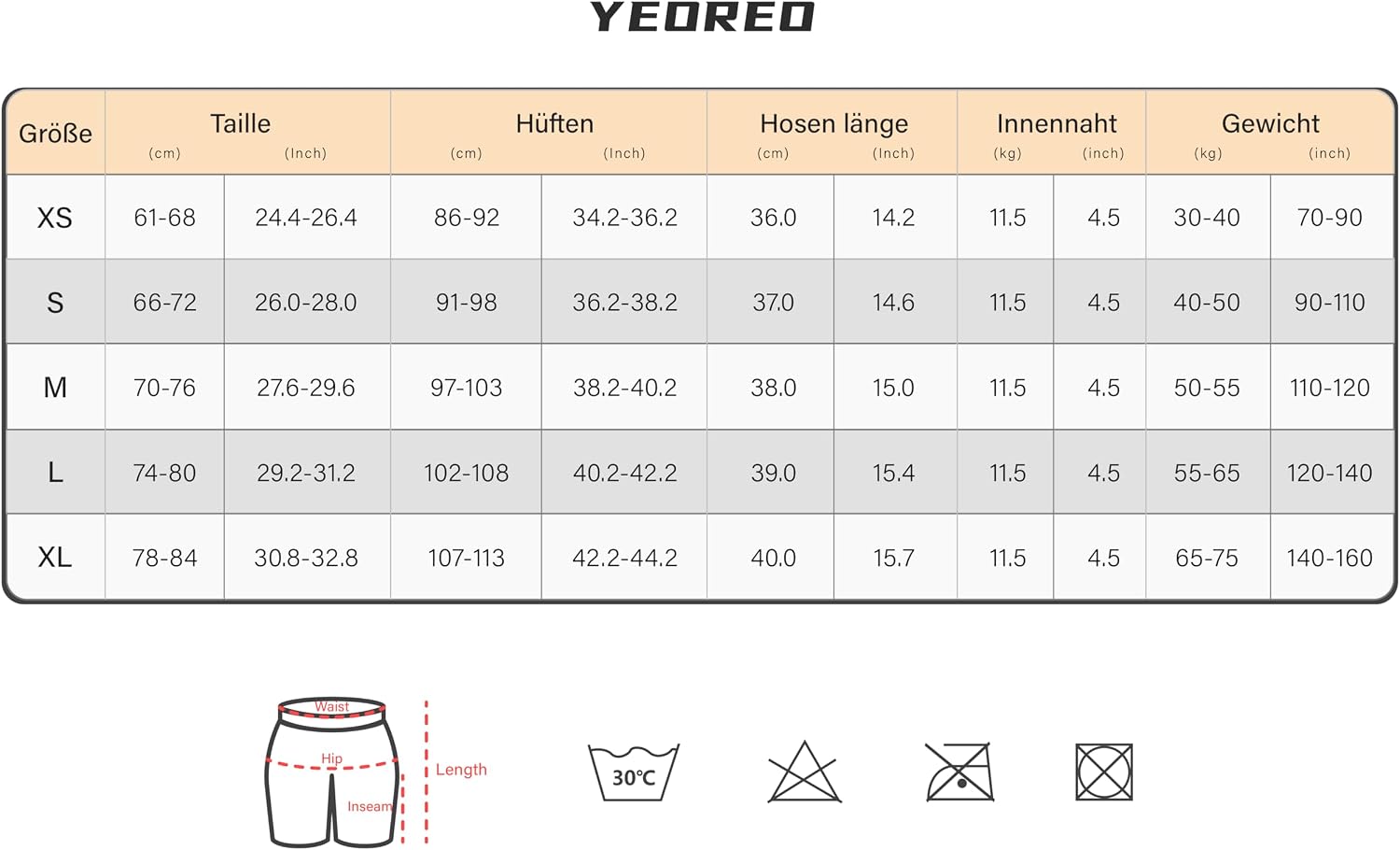 Thumbnail 5 de YEOREO Sport Shorts Damen 4,5" Booty Yoga Shorts