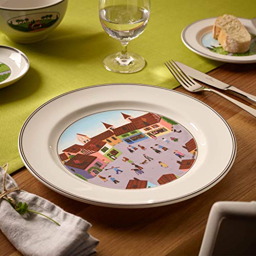 Detalle 2 de Villeroy & Boch Design Naif Plato Llano Pueblo Rojo 🍽