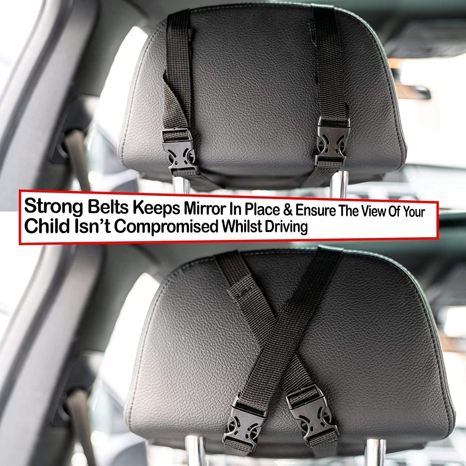 Thumbnail 2 de Baby Car Mirror for Back Seat – Wide, Shatterproof & 360° Adjustable for Rear‑facing Safety