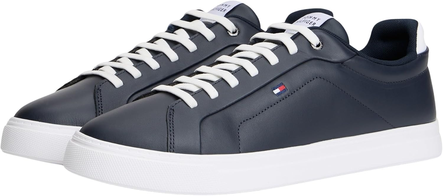 Detalle de Tommy Hilfiger Icon Court Light ESS FM0FM05678 Low Top para Hombre – Desert Sky (Blue Desert Sky), 43 EU