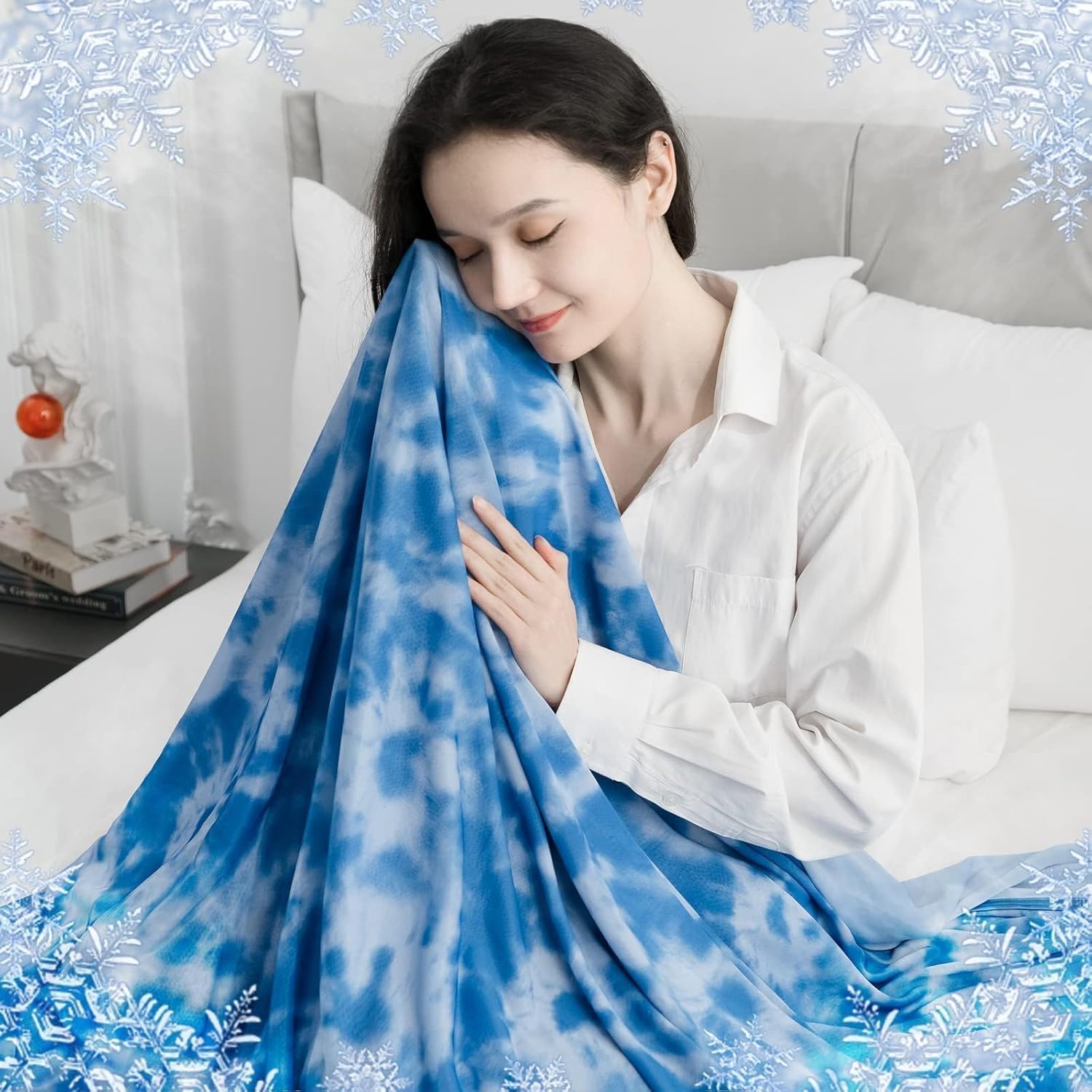 Thumbnail 6 de RUMBALUXY Cooling Blanket for Hot Sleepers — Soft, Lightweight Summer Blanket (Green, Double 153 x 203cm, Tropical)