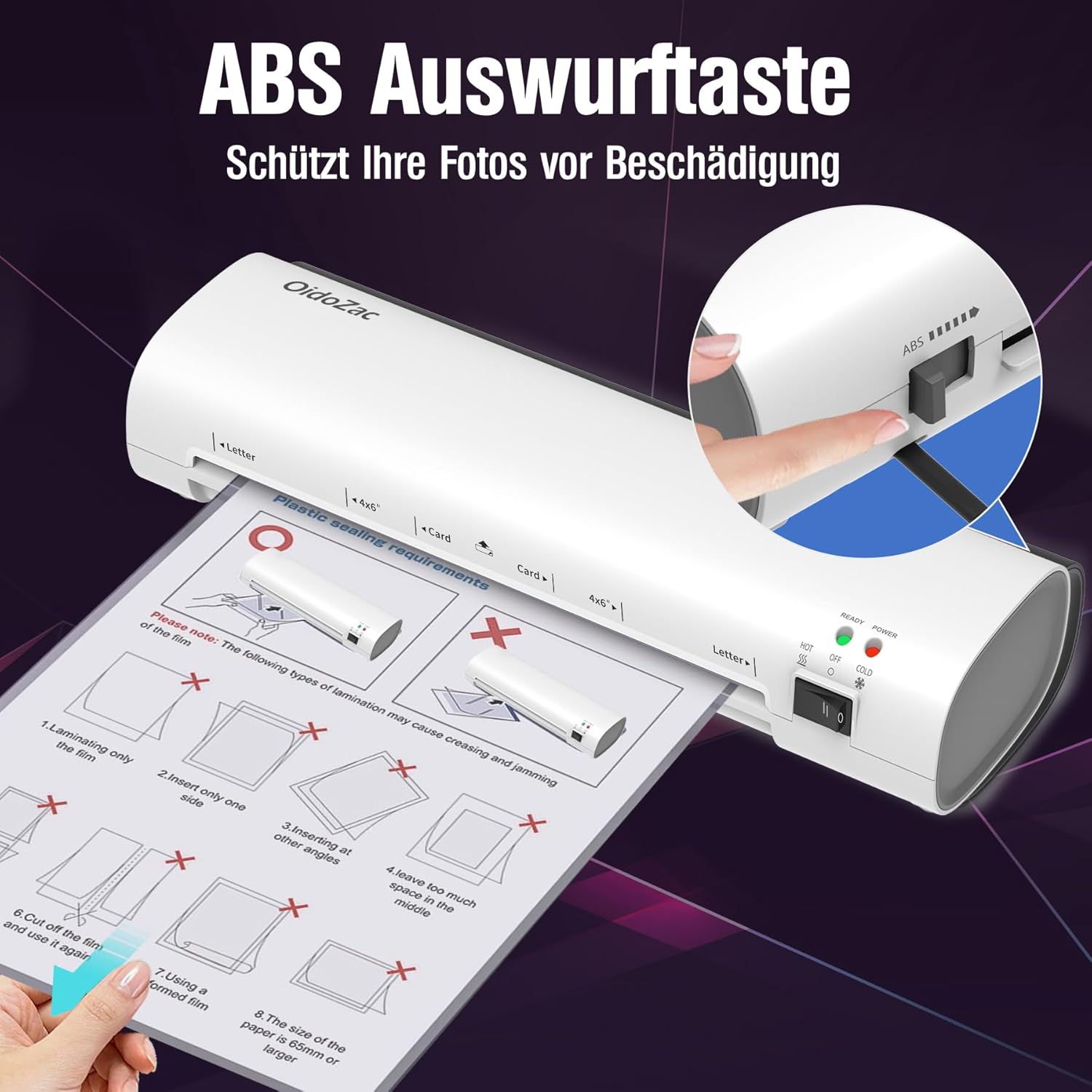 Thumbnail 2 de OidoZac A4 Laminiergerät 9 Zoll 🖨️