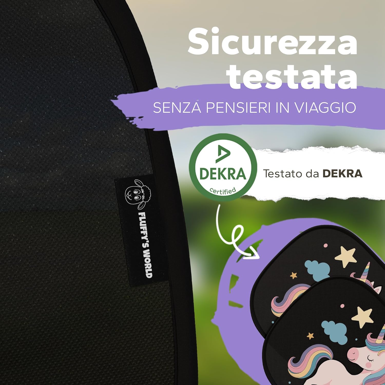 Thumbnail 2 de Parasole per auto Baby – Unicorno di Fluffy's World