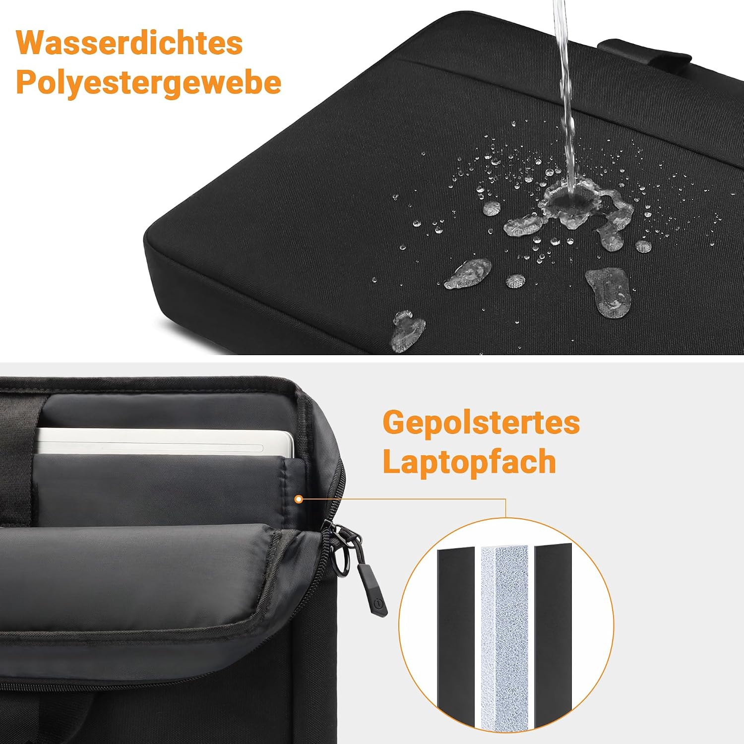 Thumbnail 4 de TECOOL 17,3 Zoll Laptoptasche für 17" Laptops
