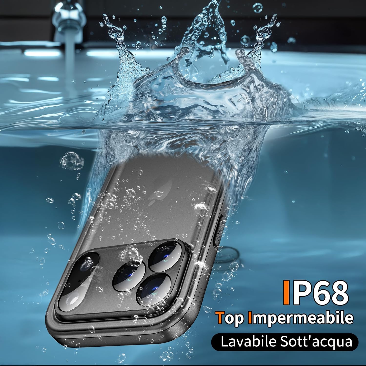 Detalle de Cozycase Cover TOP Antiurto IP68 per iPhone 17 Pro Max – Custodia rugged impermeabile
