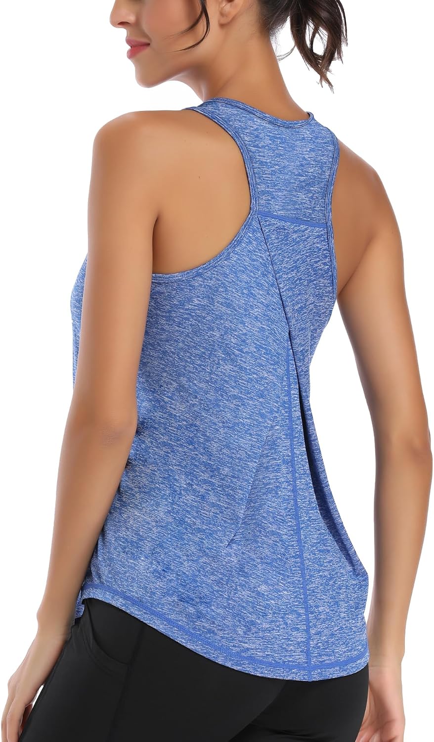 Detalle de Dawnrole Damen Tanktop Ärmloses Fitness Top Racerback – Atmungsaktives Yoga-Top aus Polyester-Elasthan