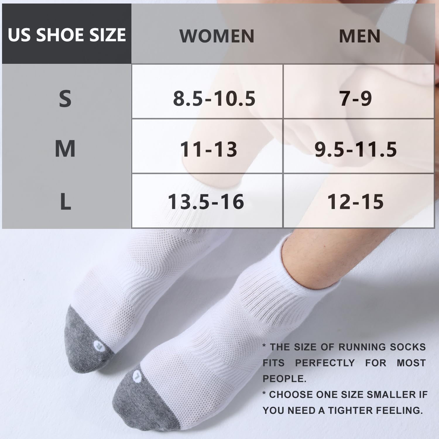 Thumbnail 1 de FITRELL 6-Pack Men’s Athletic Ankle Socks (Cushioned Sports Running Socks) — Breathable & Durable