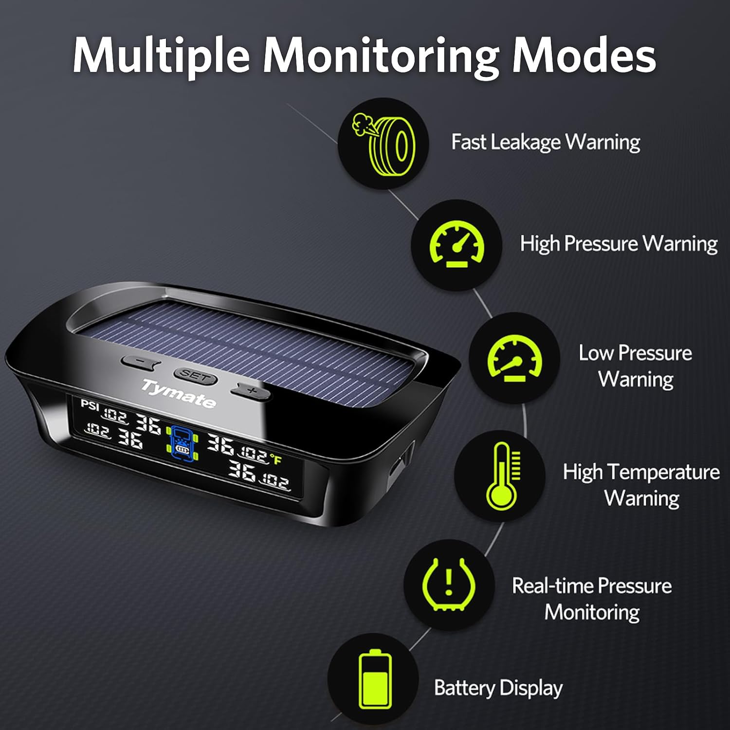 Thumbnail 2 de Tymate TM3 RV Tire Pressure Monitoring System (TPMS) with Solar Charge and 4 Sensors