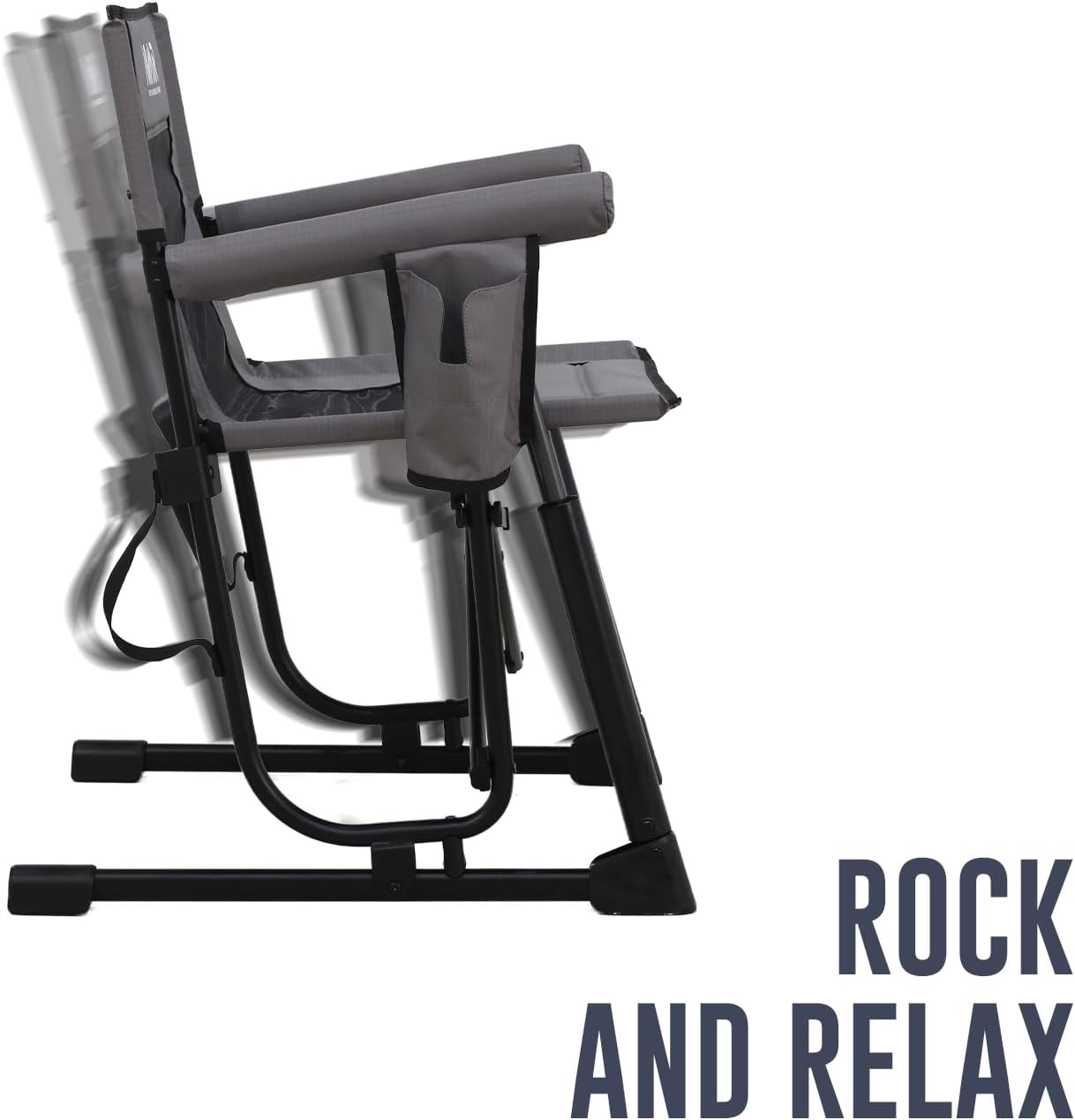 Detalle de AVAAR AMZCPTCHAIR-GRAY Go-Flow Compact Rocking Camping Chair, 400 lb, Gray