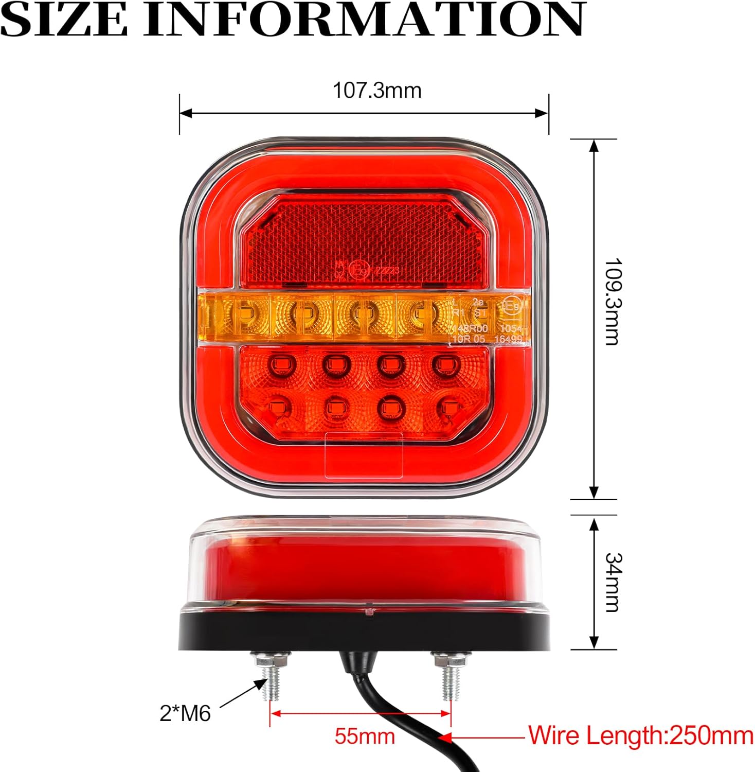 Thumbnail 1 de AOHEWEI 12/24V LED Rear Trailer Lights (2 Pack)