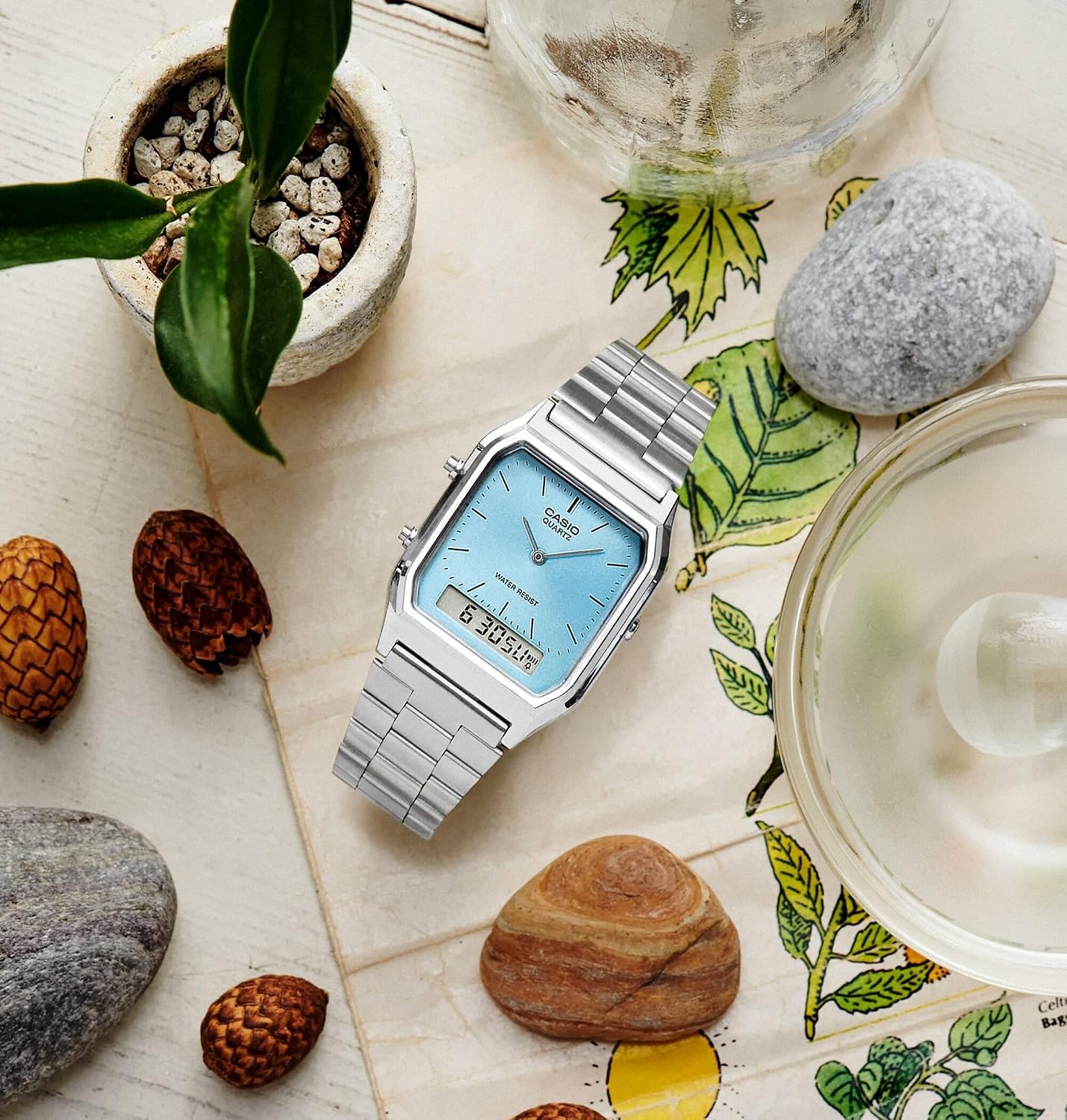 Detalle de Casio Reloj Vintage AQ-230A-2A1MQYES Mujer Acero