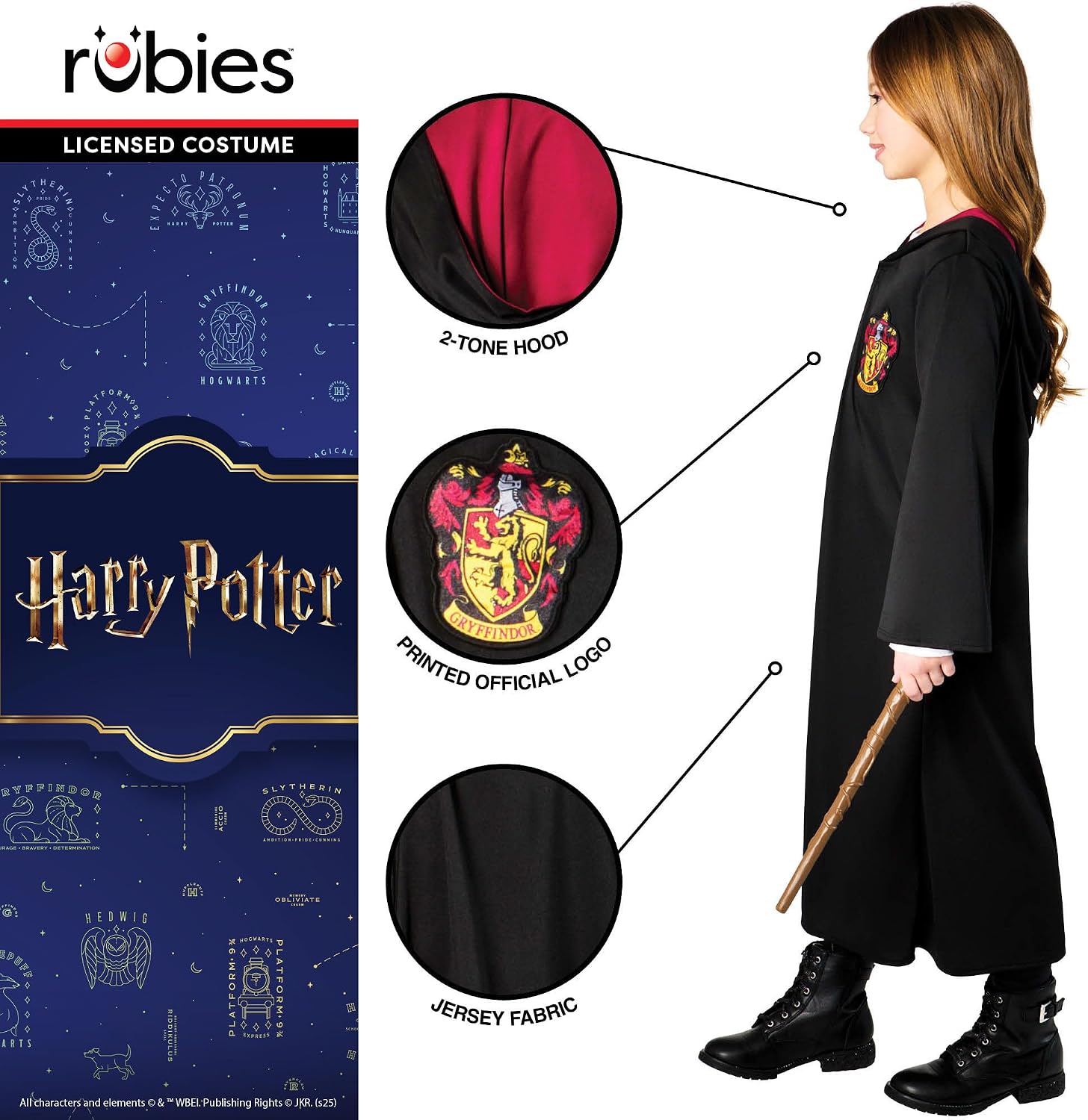 Detalle 2 de Rubies Hermione robe set Kids costume
