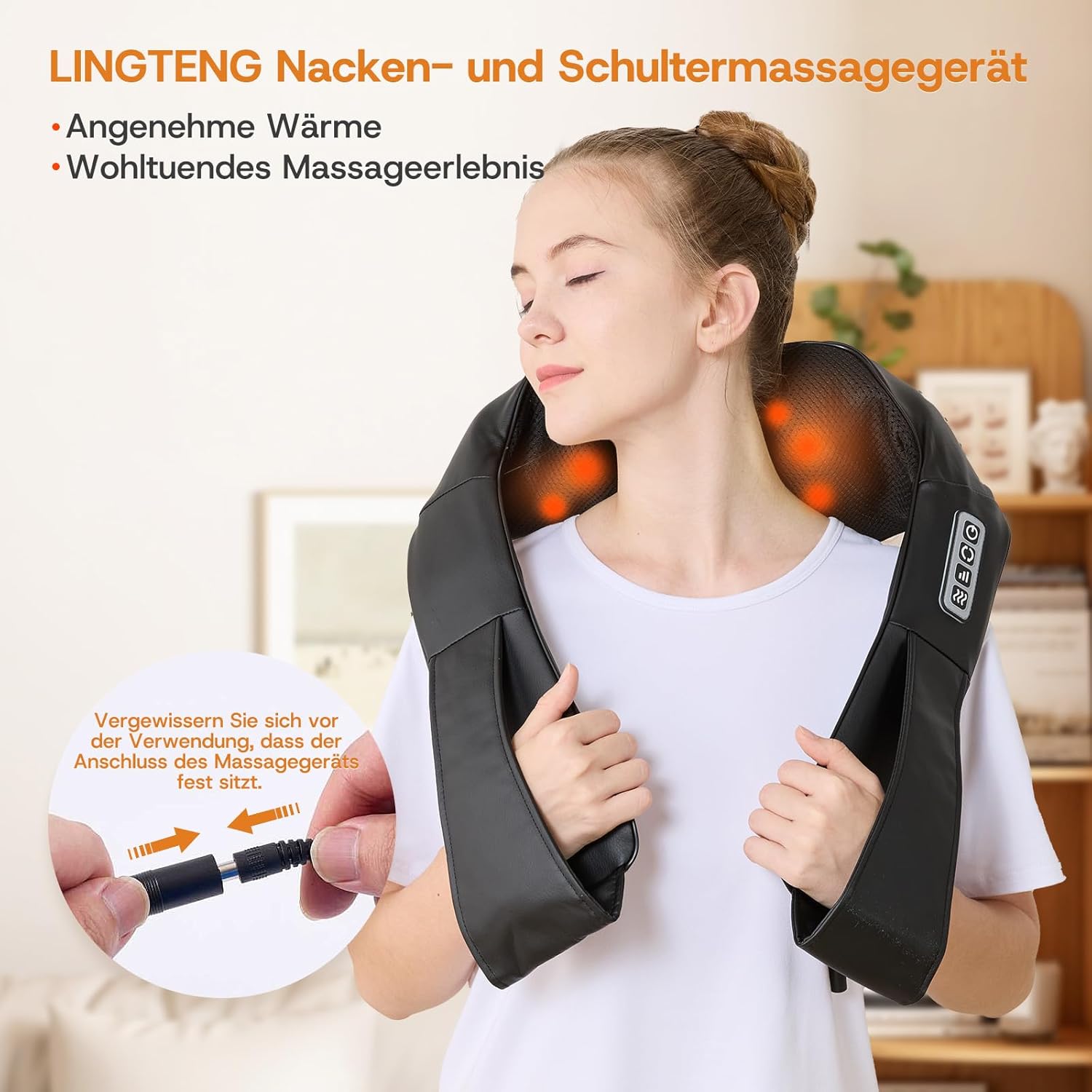 Thumbnail 1 de LAOBEN Shiatsu-Nackenmassagegerät mit Thermostatfunktion – Massagegerät für Nacken, Schulter und Rücken