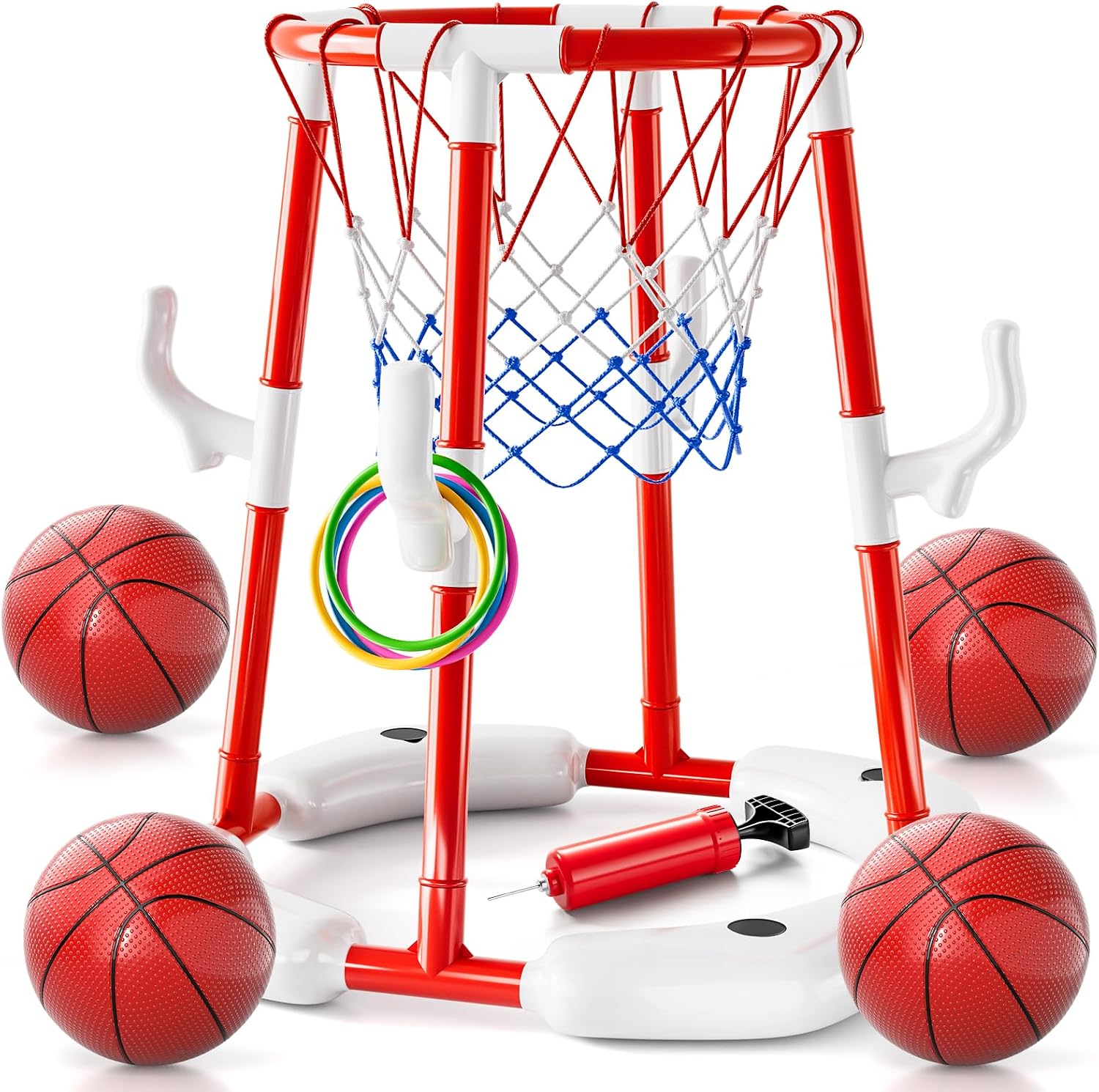 Thumbnail 6 de 2-in-1 Pool Basketball Hoop Game Set