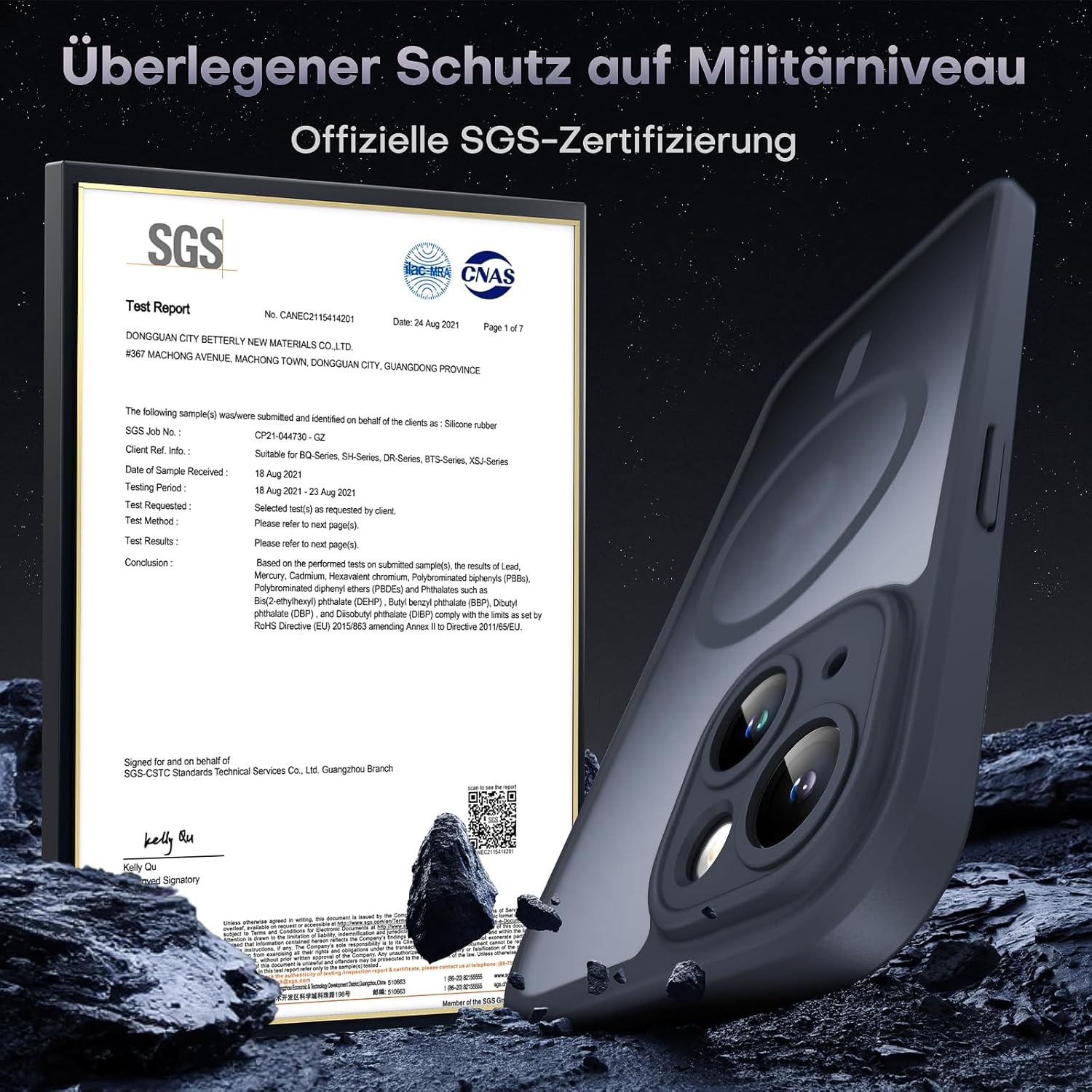 Thumbnail 4 de TOCOL Hülle für iPhone 13 mit MagSafe – Vollständiger Kameraschutz, Stoßfest, transluzente Rückseite