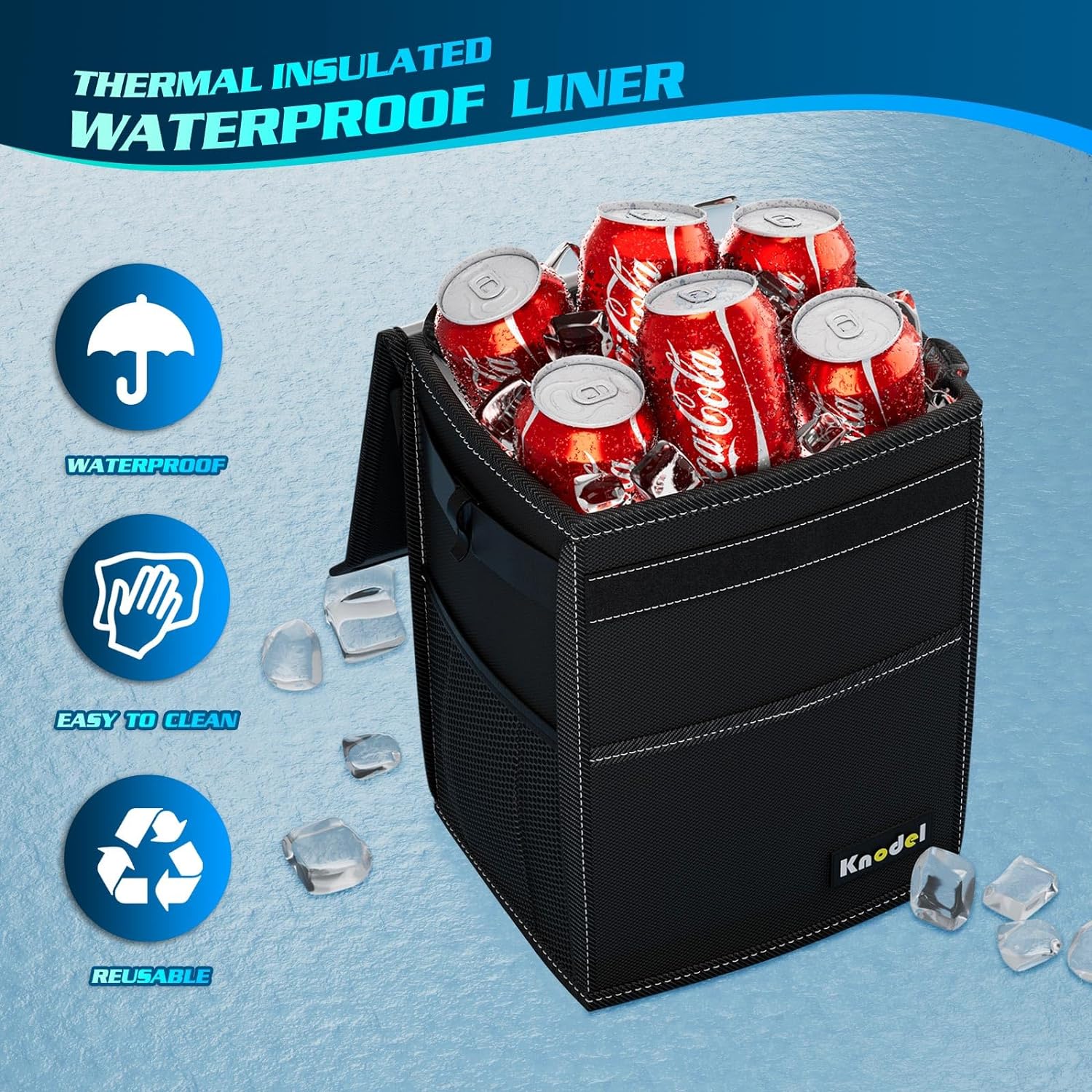 Detalle 2 de K KNODEL 2 Gallon Leak-Proof Car Trash Can