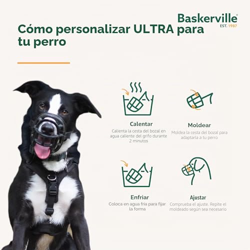 Detalle de MUSERUOLA Baskerville Ultra – bozal ético regulable, talla 4, ideal para perros de todos los tamaños