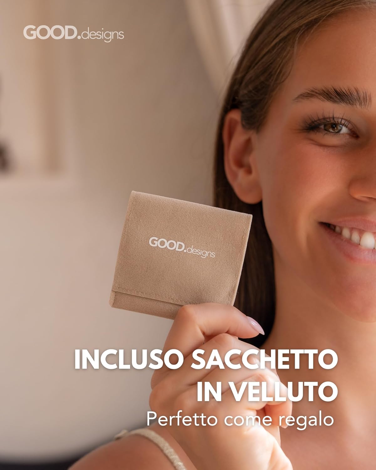 Thumbnail 5 de GD GOOD.designs Anello antistress in pietre naturali con perlina placcata in argento 925 dorato | Misura 54-60