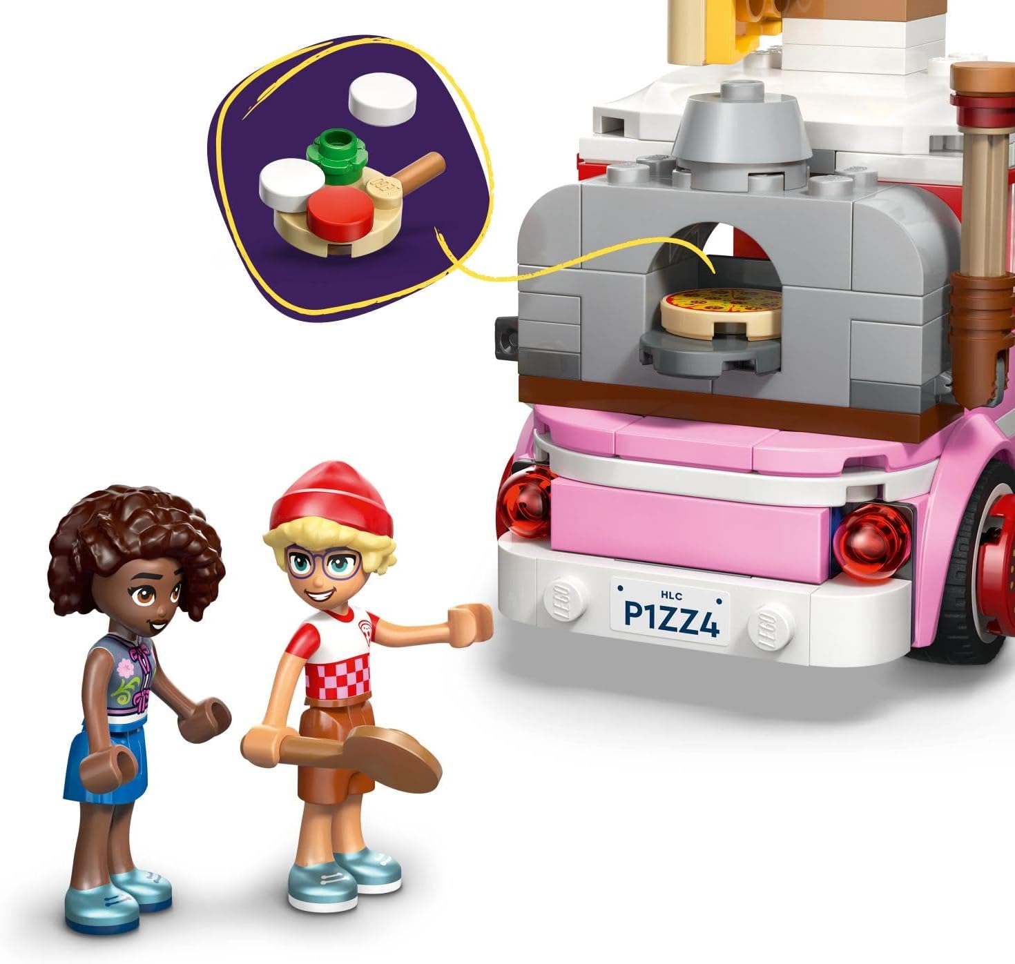 Detalle 2 de LEGO Friends 42694 Pizza Truck Building Set with 190 Pieces and 2 Mini Dolls