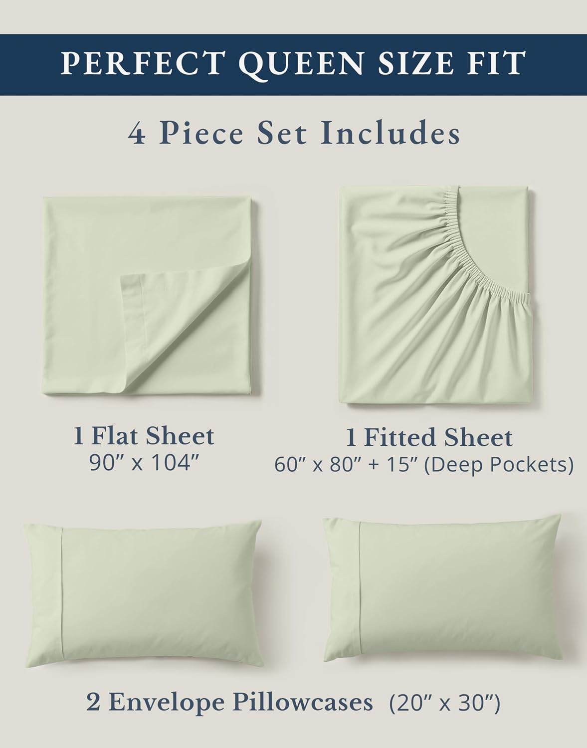 Detalle 2 de LANE LINEN Queen Sheets 15-inch
