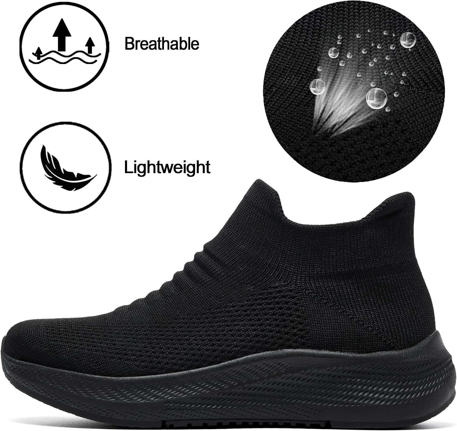 Thumbnail 3 de Womens Slip On Walking Shoes Lightweight Mesh