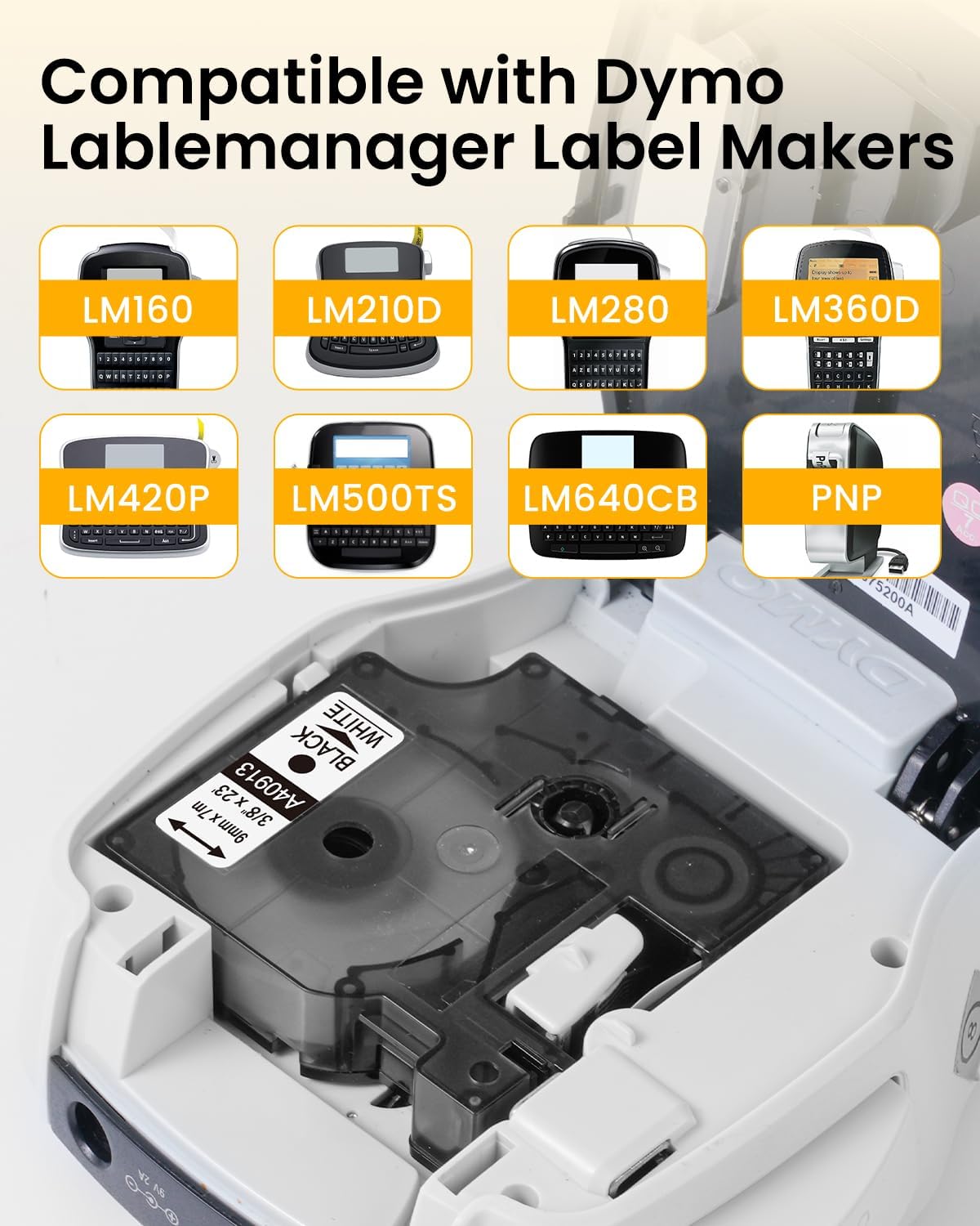 Thumbnail 2 de Upwinning 5er-Pack Etikettenband 9 mm x 7 m – kompatibel mit D1 LabelManager 160/210D/280/360D/420P/640CB, Weiß/Blau/Rot/Gelb/Grün