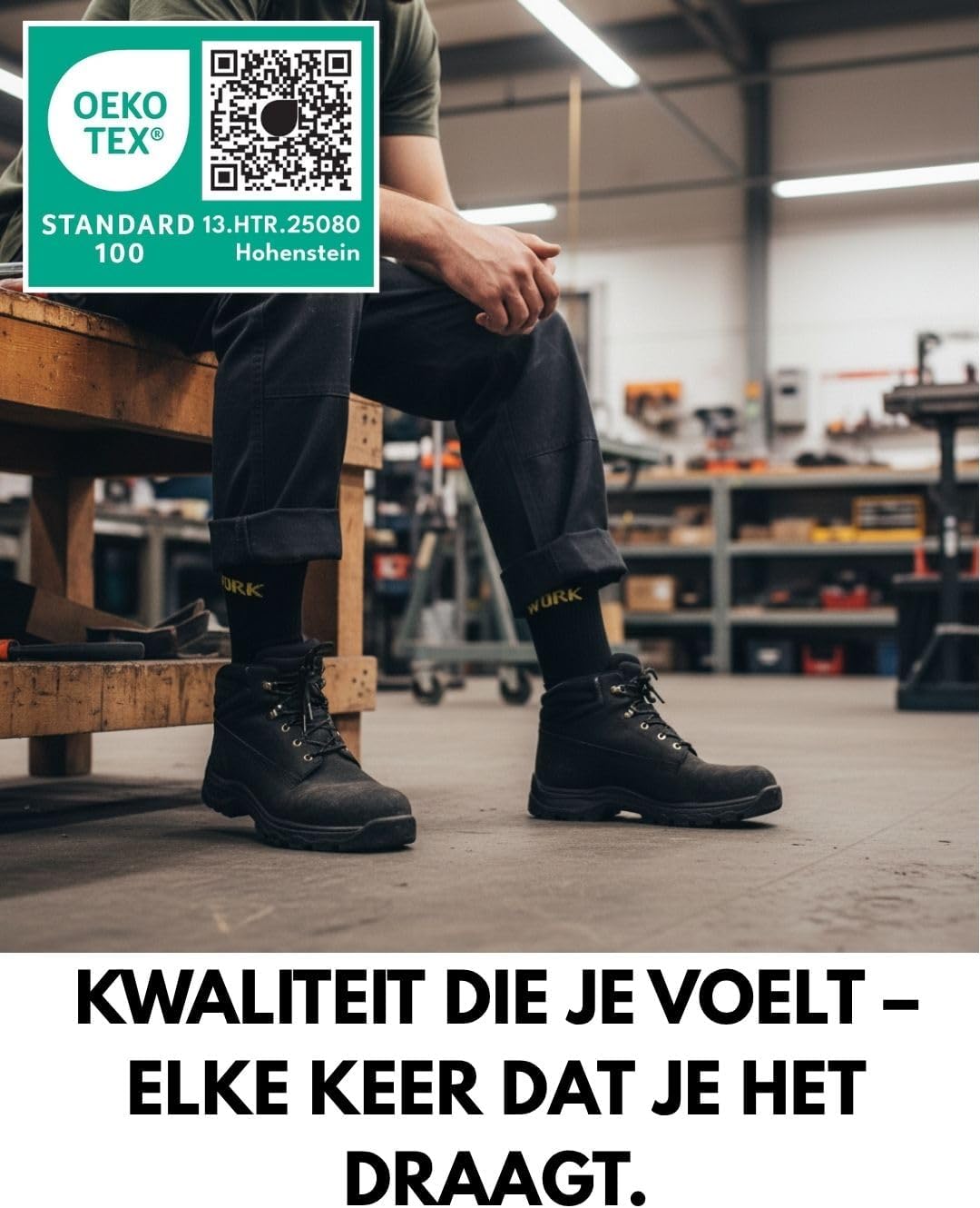 Thumbnail 6 de 10 Paar Werksokken Heren WORK Socks, katoenen sokken voor werkdagen