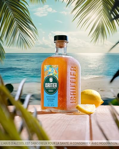 Detalle de Isautier - Rhum Arrangé Gingembre Citron, Île de la Réunion, 40° (0,5 L)