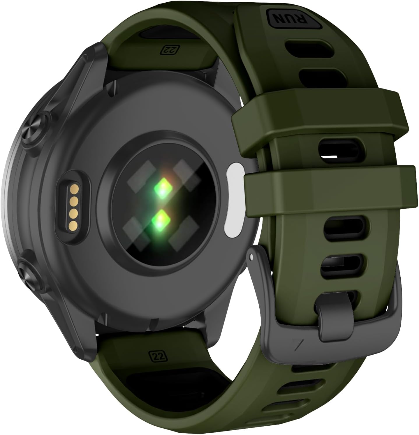 Detalle 2 de 22mm Garmin watch band, silicone strap
