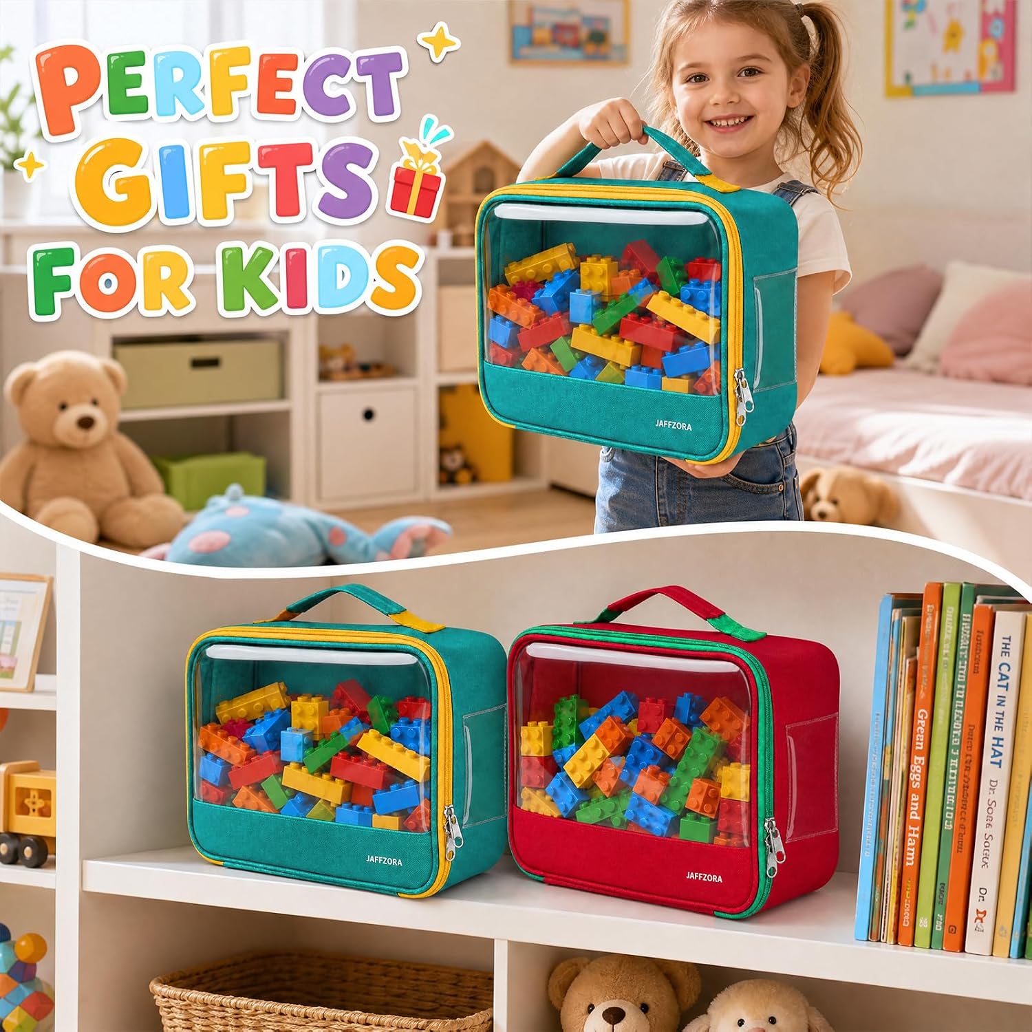 Detalle 1 de Toy storage bags, 12.6 × 3.9 × 8.6 in