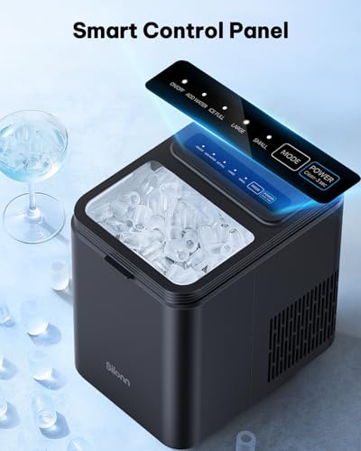 Detalle 2 de Silonn Ice Maker Countertop: Portable 8-Bullet Ice in 6 Minutes