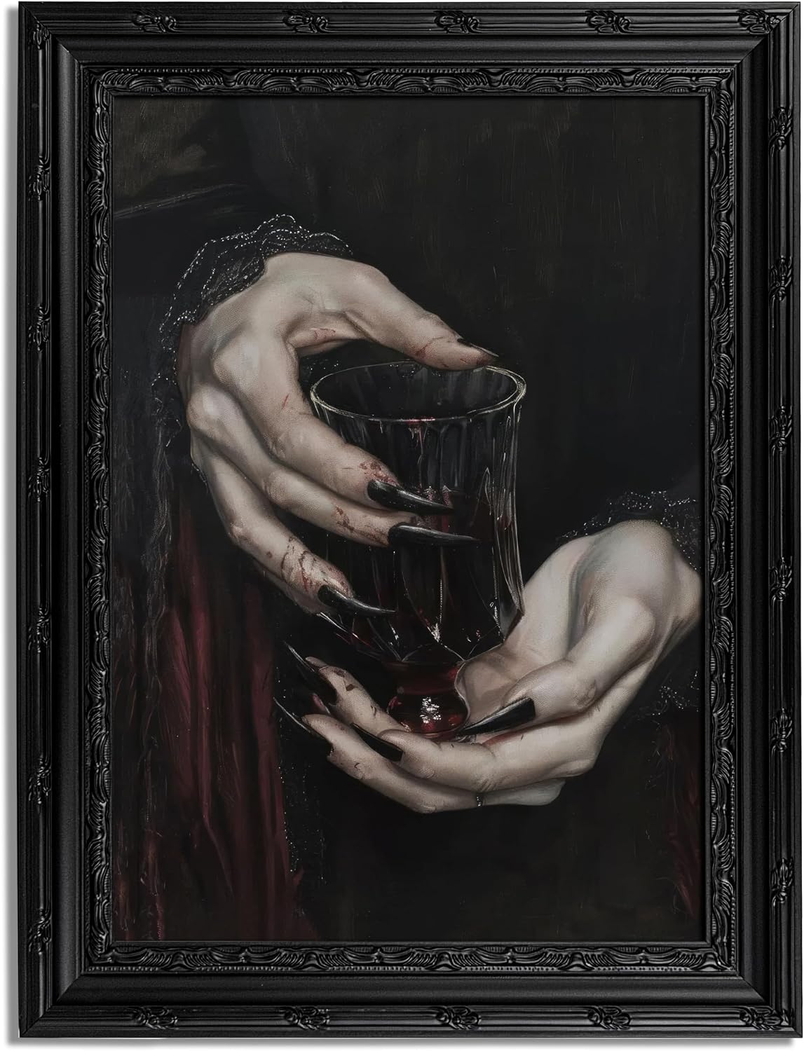 Detalle de Black Framed Gothic Wall Art, 12x16 Inch