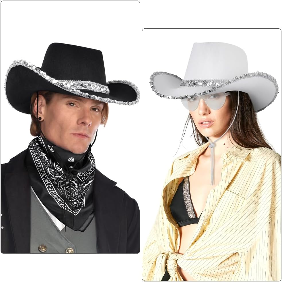 Detalle 1 de AOMIG cowboyhatt för vuxna med solglasögon och bandana