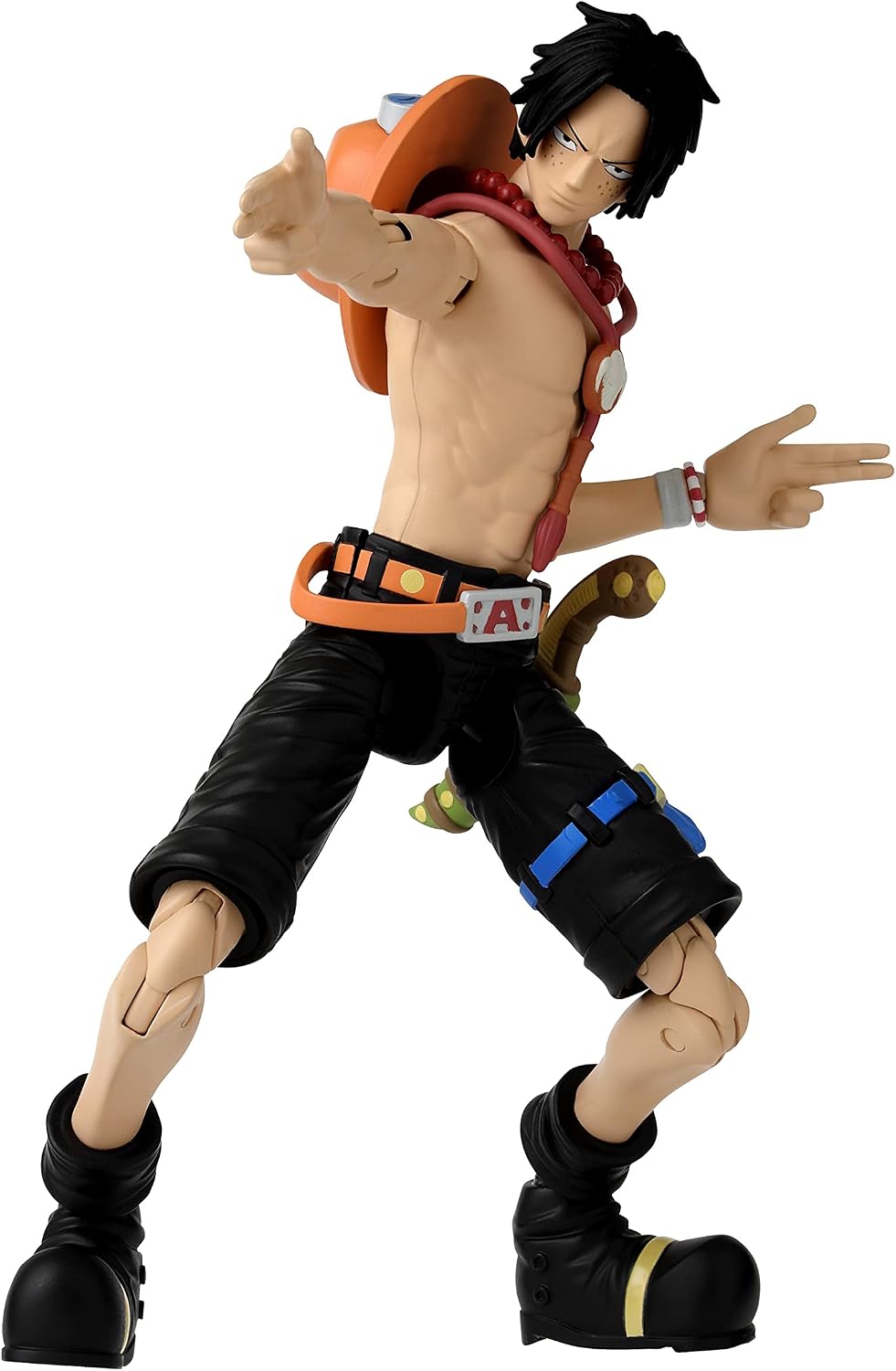 Detalle de Bandai Anime Heroes Portgas D. Ace – figurka One Piece 16 cm z wymiennymi twarzami i ramionami