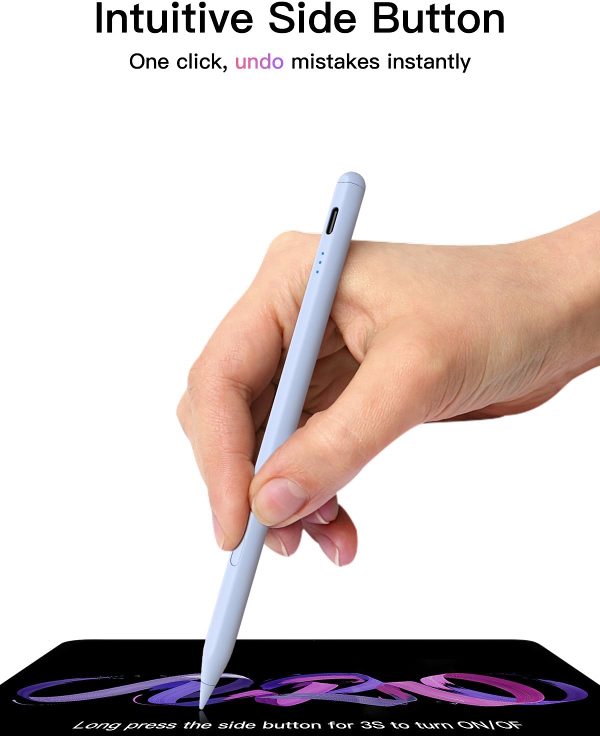 Thumbnail 1 de Pencil for iPad (2018-2026): USB-C Fast Charging Stylus with Tilt Sensitivity