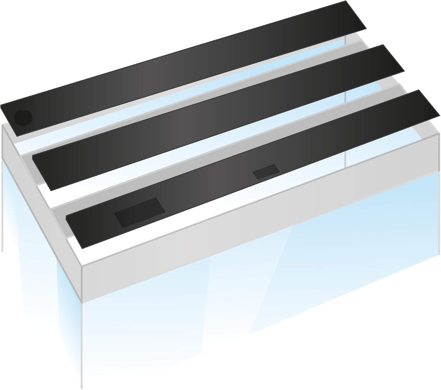 Detalle de Juwel klaffset 150 x 50 IV för Rio 400, svart plast, tredelat
