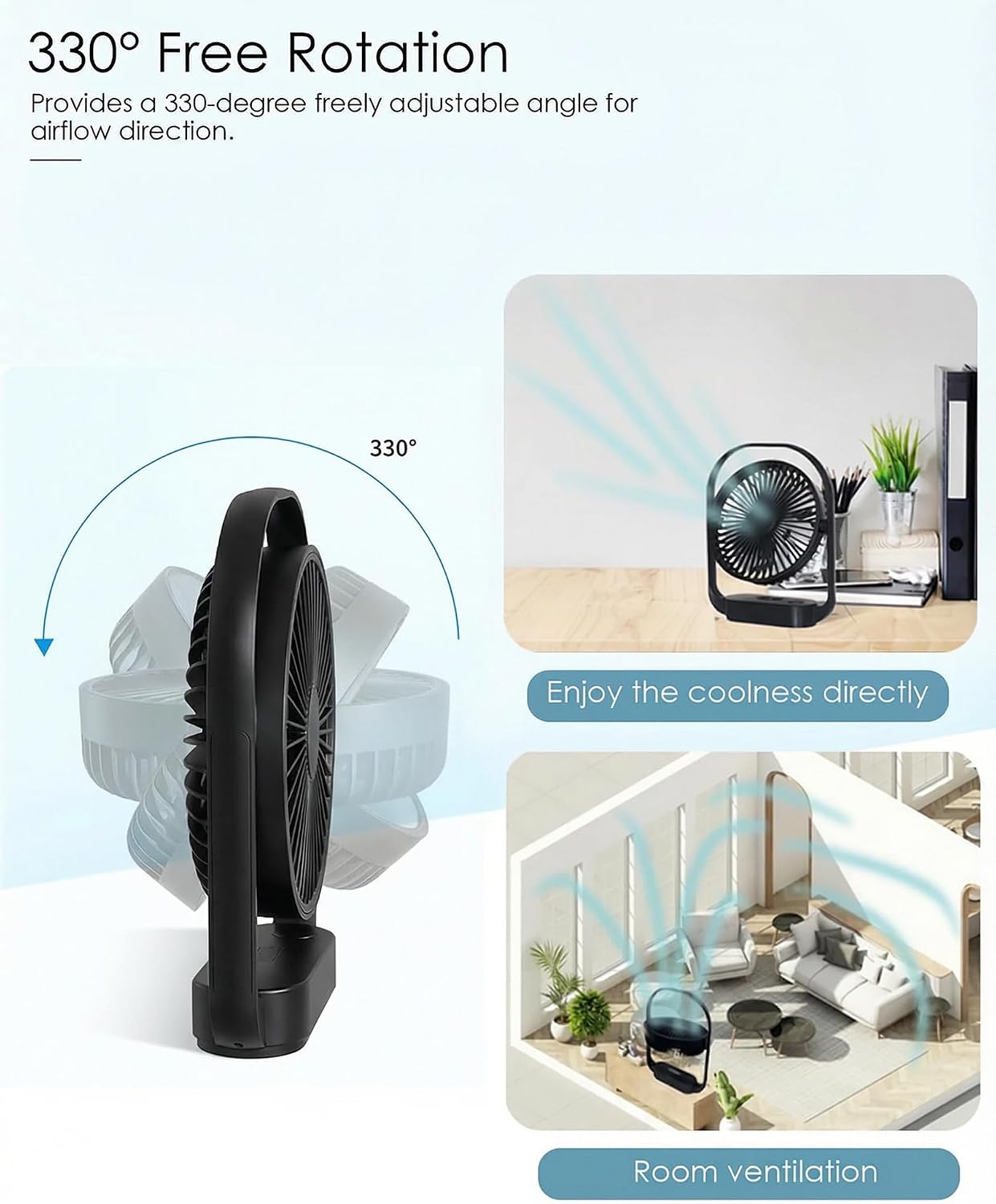 Thumbnail 2 de GIIKNEW Portable Fan with 4000mAh Battery