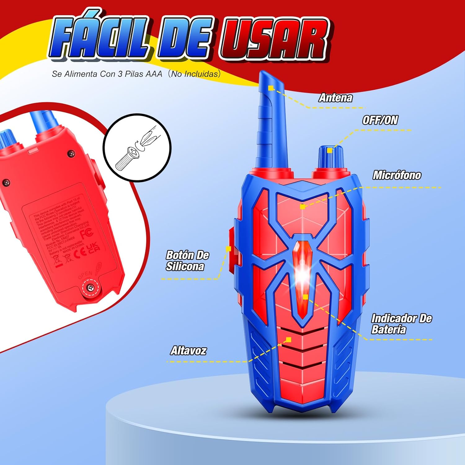 Thumbnail 4 de Toyokid Walkie Talkie niños 1000 ft