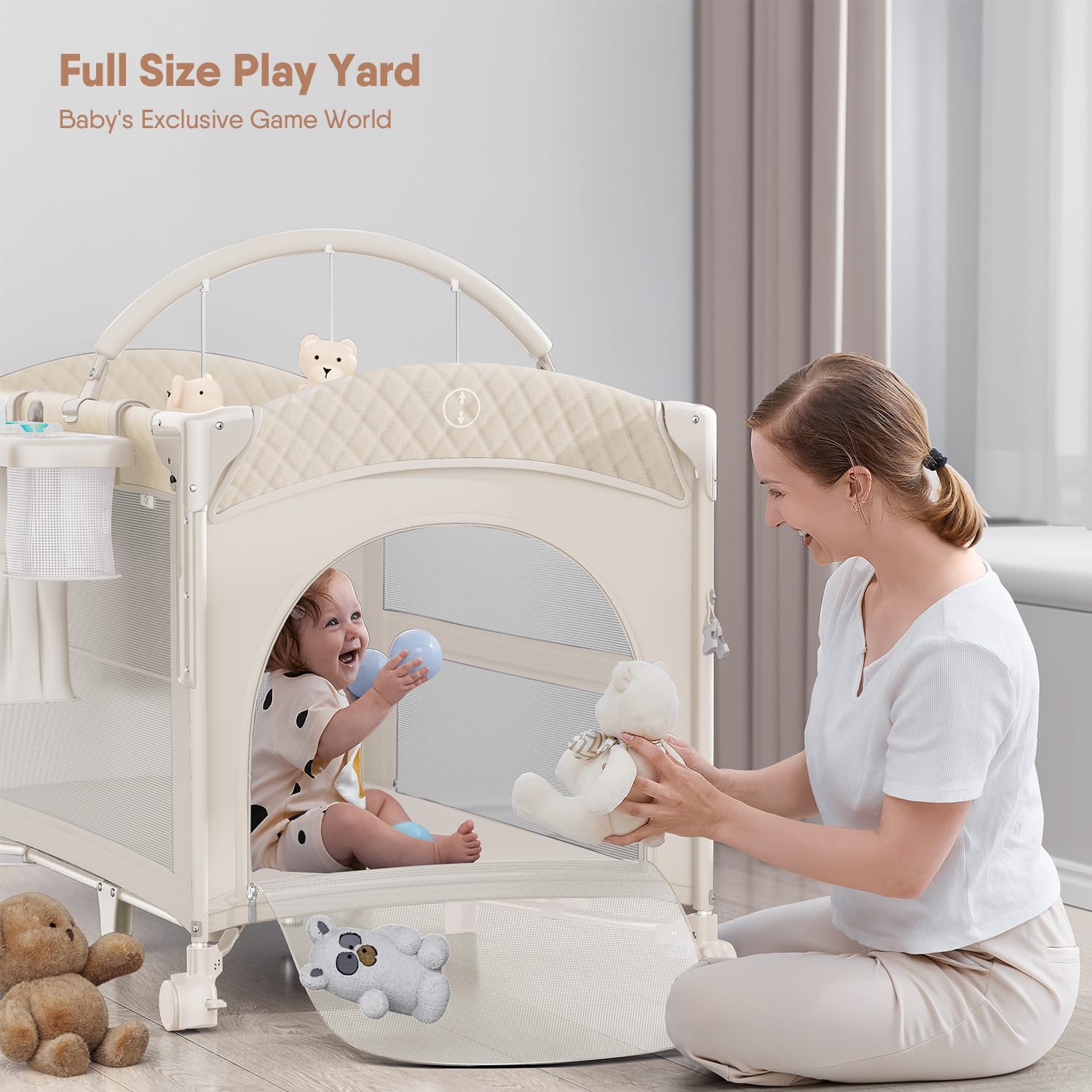 Thumbnail 3 de Obee Odee 4 in 1 Baby Bassinet, Pack and Play & Bedside Crib Sleeper