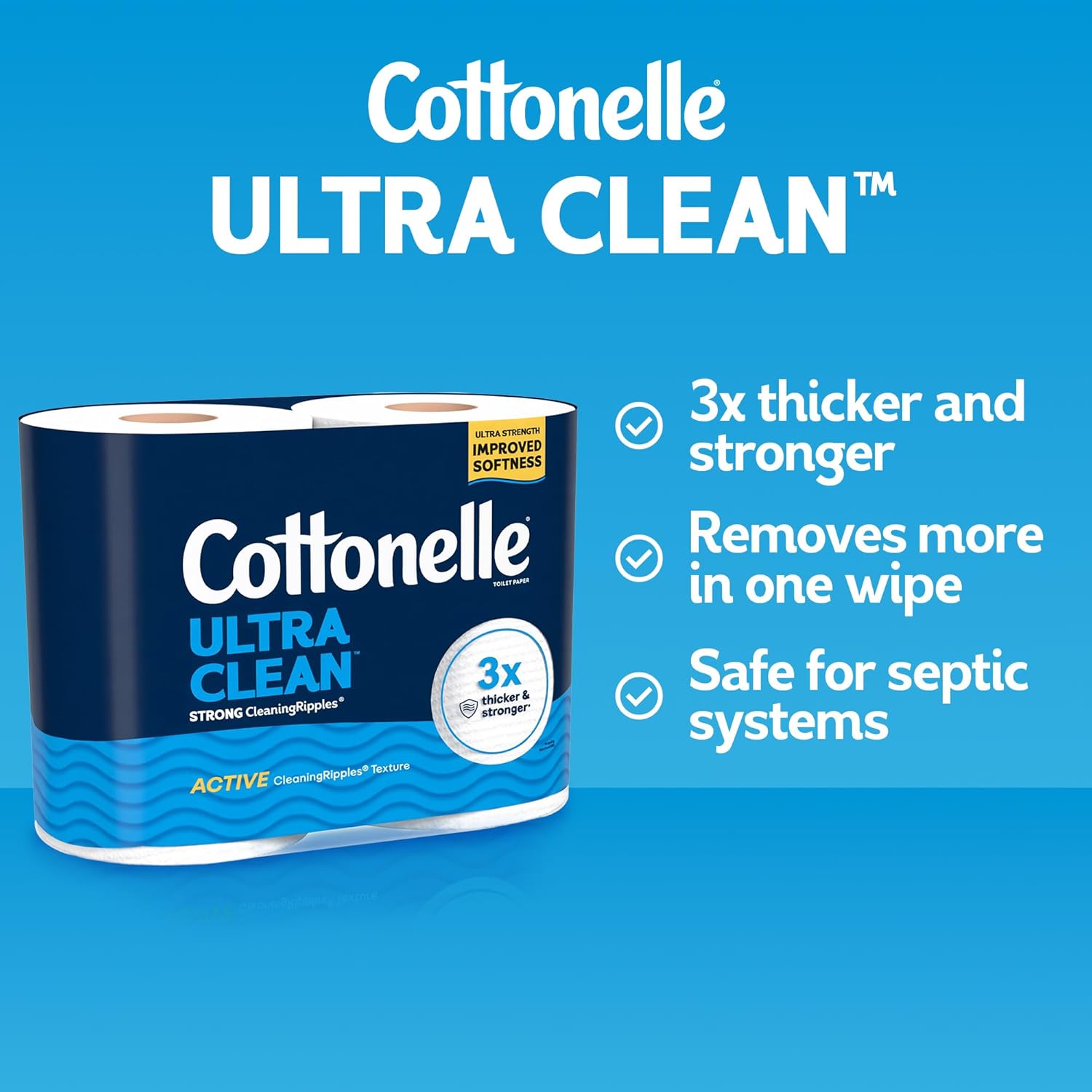 Detalle 1 de Cottonelle ultra clean toilet paper 24 rolls