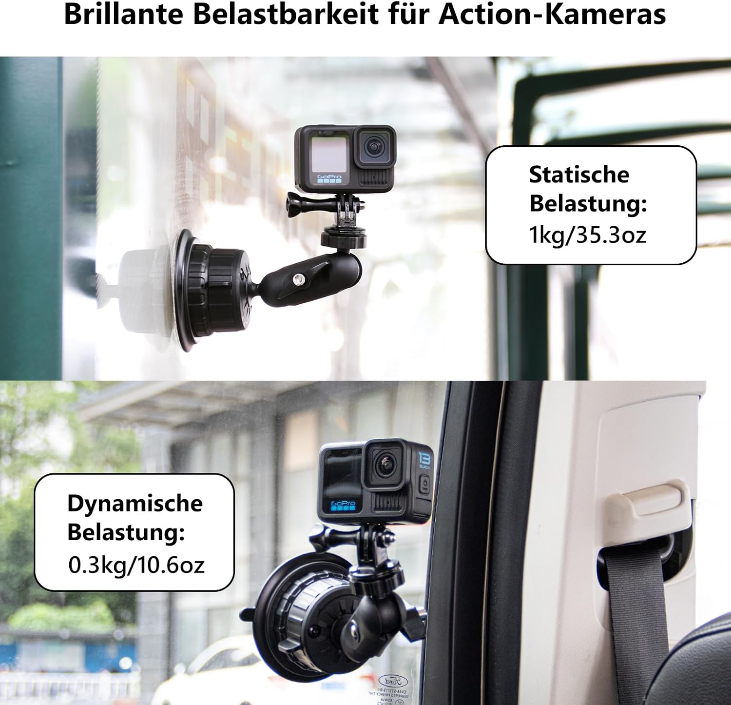 Detalle 1 de HSU Saugnapfhalterung für Action-Kamera