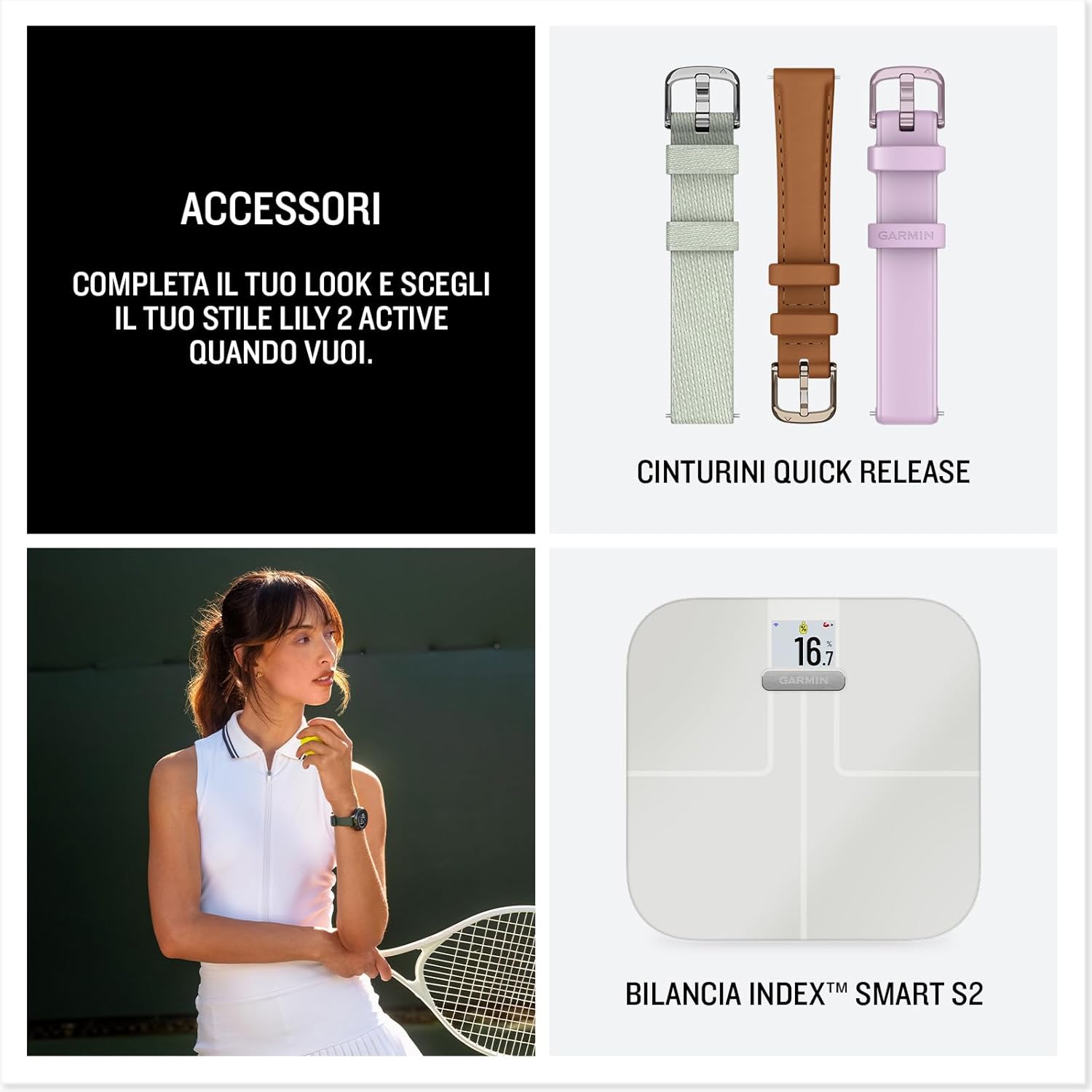 Thumbnail 5 de Garmin Lily 2 Active: smartwatch femminile compatto e di stile, GPS e autonomia di 9 giorni